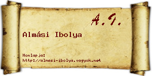 Almási Ibolya névjegykártya