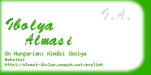 ibolya almasi business card